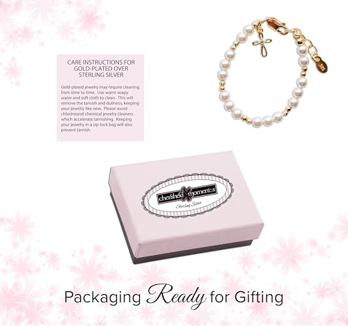 Image of Cherished Moments Bracelet or Necklace Cross, 14K Gold-Plated