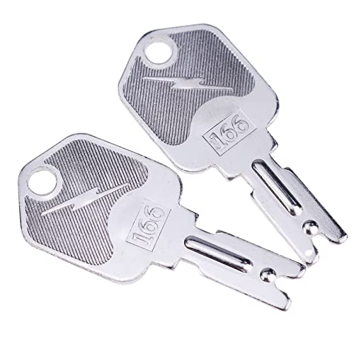 Ztuoauma 6X Ignition Keys #166 With Key Chain For Clark Yale Hyster Komatsu Gradall Gehl Crown 186304 51335040 A214062 1430 Hyster Forklift And More(Pack Of 6) #TOP1