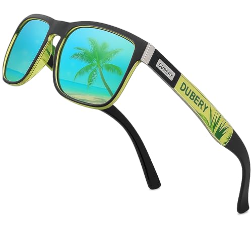 DUBERY Lunettes de soleil polarisées pour homme et femme - Protection UV 100 % - Design léger rétro vintage - Lunettes unisexes pour le sport, le cyclisme, le golf, la pêche - Certifiées CE, UV400,