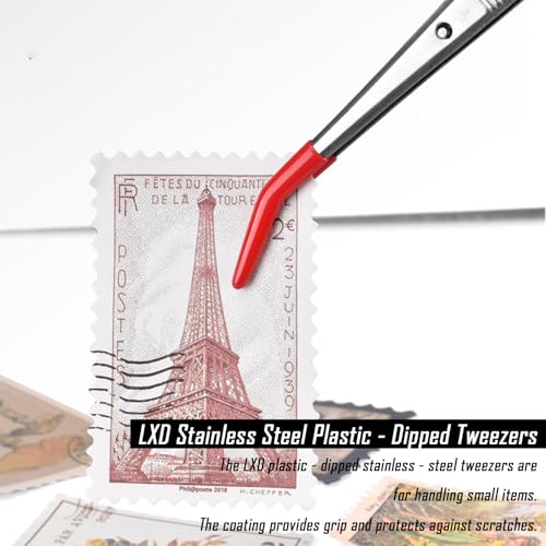 3 Stück Pinzette,mit Gummispitzen,Plastik,Pinzetten Flacher Spitze,Gummi Beschichtete Rutschfeste,Tweezers,Pitzen Kunststoffpinzette,für Labor Schmuck,Basteln,Briefmarken,DIY Herstellung Münzen