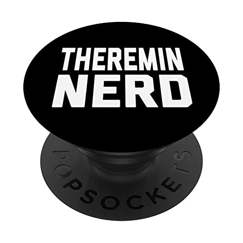 Theremin Nerd. Funny Music Lover Design For Music Class PopSockets Swappable PopGrip, Black