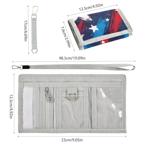 Bolaz The Trifold Camouflage Wallets-Cool Star Pattern,Customized Coin Case Lightweight Card Pocket Money Organizer3