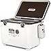 Engel 30qt Live Bait Cooler Box with 2nd Gen 2-Speed Aerator Pump - Portable Fishing Station & Minnow Bucket for Shrimp & Other Live Fish with Aerator - ENGLBC30-N in White