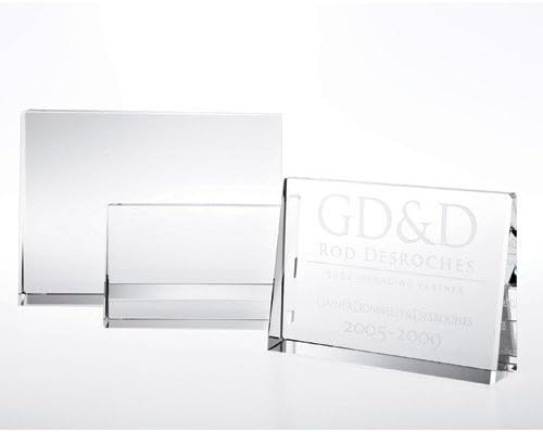 Horizontal Rectangle Optical Crystal Plaque Award - Small