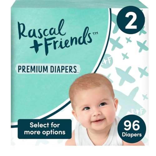 Image of Generic Rascal & Friends 93336 Premium Diapers, Size 2, 96, White