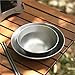 Compatible for Titanium Camping Tableware Set, Portable Stackable Bowl Plates and Utensils for Outdoor Meals(A)