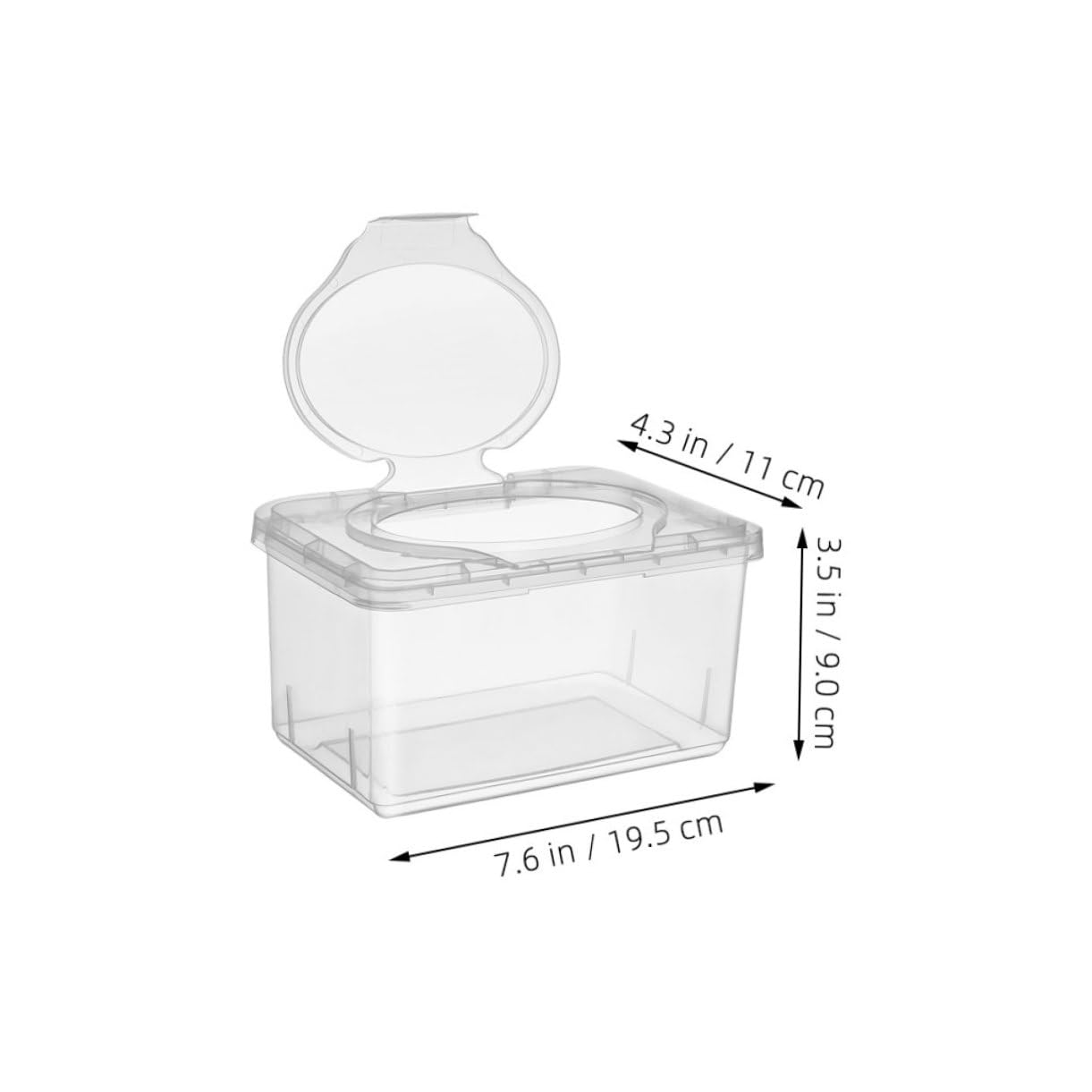 SOLUSTRE 4pcs Baby Wipes Container: Refillable Wipe Holder Plastic Portable Dispenser with Lid for Home Travel Use