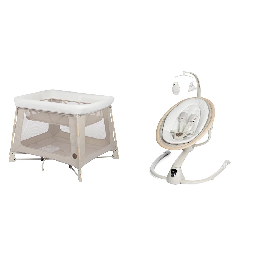 Maxi-Cosi Swift Play Yard and Cassia Swing, Classic Oat : Baby