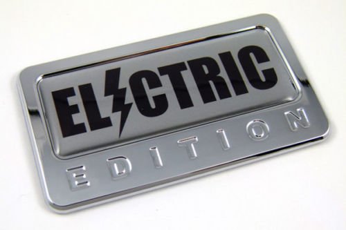 Car Chrome Decals CBEDI-ELECTR Electric Custom Edition Chrome Emblem with