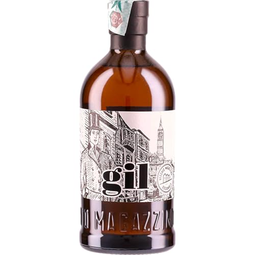 Gil Italian Peated Gin - Ginebra Ahumada Artesanal con Turba y Limón IGP – Ideal para Gin Tonic, 43% Vol