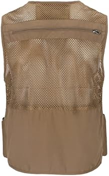 Vissersvest voor heren, met meerdere zakken, zomer, outdoor, mesh