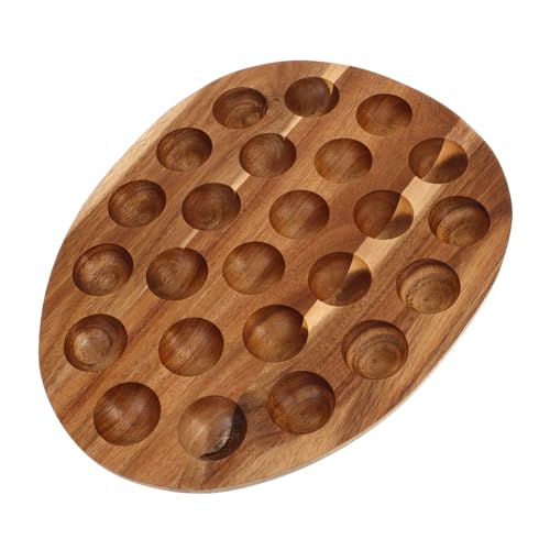 CIYODO Egg Storage Tray Oval Shaped Egg Platter Deviled Egg Tray Deviled Egg Container Deviled Egg Platter Countertop Egg Container Hard Boiled Egg Tray Food Serving Platter Wooden Coffee