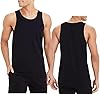 COSHAL® 3 Vest Men's Black Sleeveless 100% Cotton Mens Tops Summer Vest Tank Top for Gym Workout Men Tshirt Everyday Athletic Wear Running Undershirt Multipack Vest's Black 3XL #1