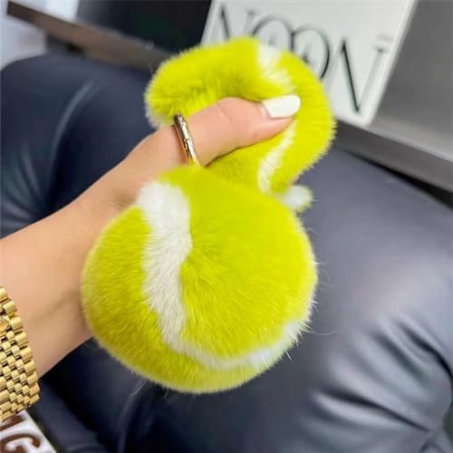 Llavero de regalo de tenis con suave minibola de fieltro para detalles de torneos y amigos 5
