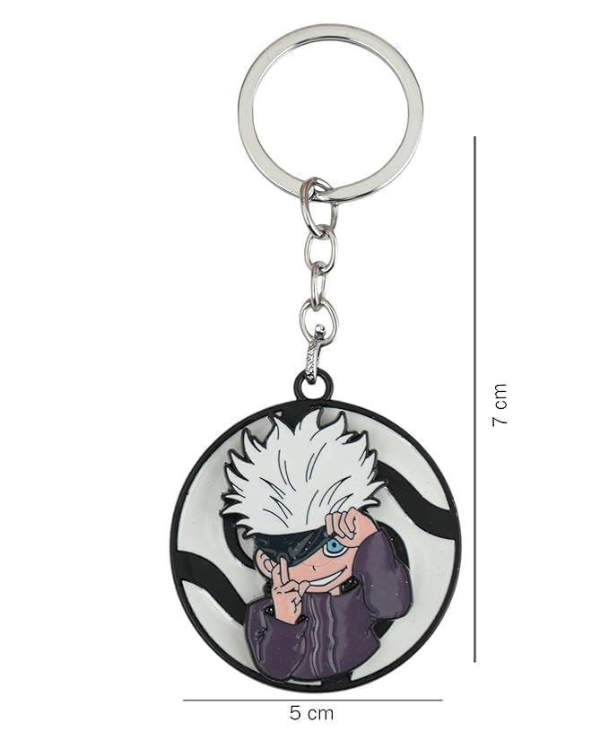 Image of Premium Metal Anime Spinner Keychain | 360 Rotating Fidget Keyring for Bike, Car & Bags | Japanese Manga & Cosplay Action Hero Designs | Pack of 1