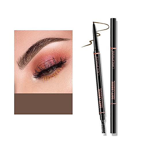 Crayon à sourcils étanche maquillage professionnel crayon à sourcils crayon de maquillage longue durée pointe fine remplissage des sourcils 4 options de couleur (03#Marron foncé)