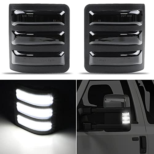 2Pcs Ford Side Mirror Dynamic Led Lights Sequential Turn Signal Light Daytime Running Lights For Ford F250 F350 F450 Super Duty 2008-2016 Smoked Car Parking Light Side Mirror Marker Blinker Lamp #TOP2