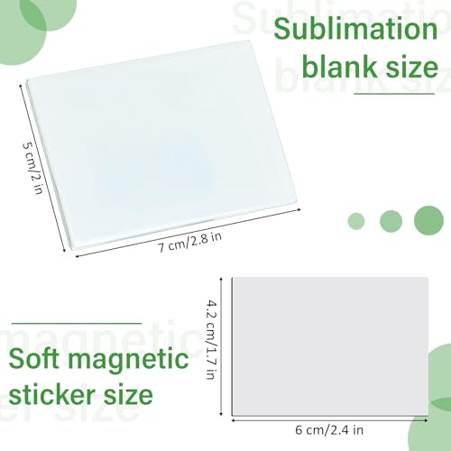 Set de 25 imanes rectangulares de vidrio sublimable 2 x 2.8 pulg miniatura 2