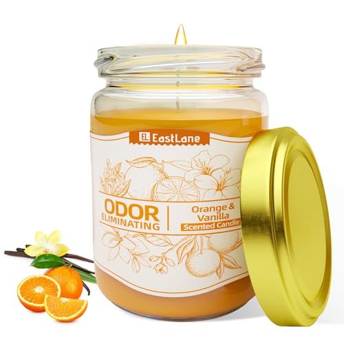 Orange & Vanilla Odor Eliminating Candles for Home Scented, Neutralizes Smoke, Food, and Pet Odors, Premium Soy Candles, Scented Candles Set for Women Orange & Vanilla Odor Eliminating Candles for Home Scented, Neutralizes Smoke, Food, and Pet Odors, Premium Soy Candles, Scented Candles Set for Women