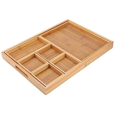 TOPINCN Bandeja De Bambú Para Aperitivos De Madera Cover