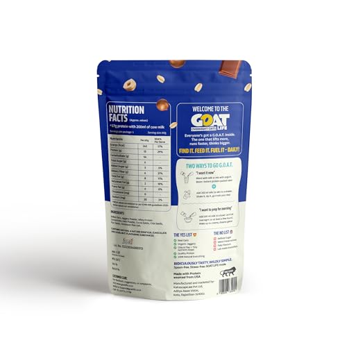 Image of GOAT Life Overnight Oats (60g) | 20g Protein | High Fibre | Nutrient-Rich | No Sugar | Supports Weight Management & Muscle Recovery | Instant Breakfast (Pack of 1, Choco Hazelnut)