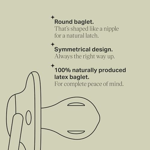 Tommee Tippee Cherry Chupete de látex, 18-36 meses, 2 unidades, con bolsa de látex 100% natural