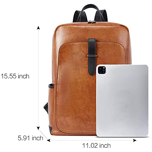 BOSTANTEN Leren rugzak voor dames, schoolrugzak, 14 inch laptoprugzak, dagrugzak, casual rugzak, dagrugzak - Image 3
