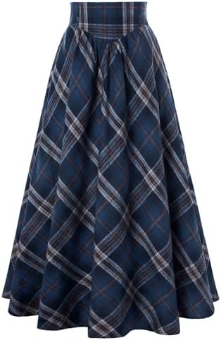 SCARLET DARKNESS Rock Damen Herbst Mittelalter Hohe Taille Lacing Maxi Rock