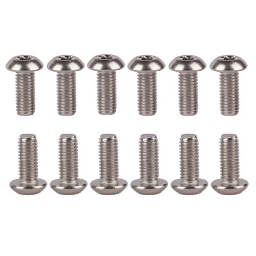 Image of 12PCS 304 Stainless Steel Bolts Torx with Column M5x10 12mm Bicycle Disc Brake Cycle Rotor Water Bottle Cage Screws (M5x12mm)