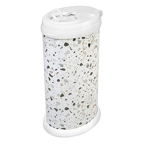 Image of Ubbi Stainless Steel Diaper Pail, Odor Locking, No Special Bag Required, Award-Winning, Registry Must-Have, Terrazzo