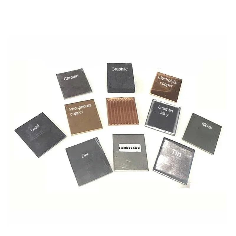 Piastra anodica galvanica Hull Cell 70x60x3 mm zinco per test scanalatura Hall