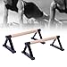 SM SunniMix 2Pcs Handstand Bars Wood Push up Bars Grip Push up Handles Parallettes Bars for Indoor Outdoor, Handstand, Gymnastics, Adults, Black