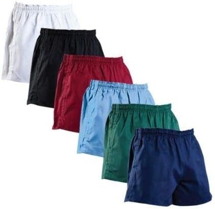 DON LAST MAN STANDSMens Rugby Shorts Cotton Gym Leisure Fitness Training Active Wear (Green, 38")