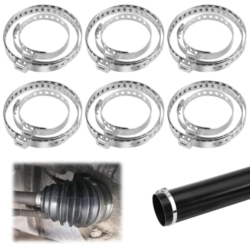 12 Pièces Collier Soufflet Cardan,25-50mm et 50-120mm Collier de Serrage pour Soufflet de Cardan,Collier Soufflet Cardans en Acier Inox,Pince a Colliers...