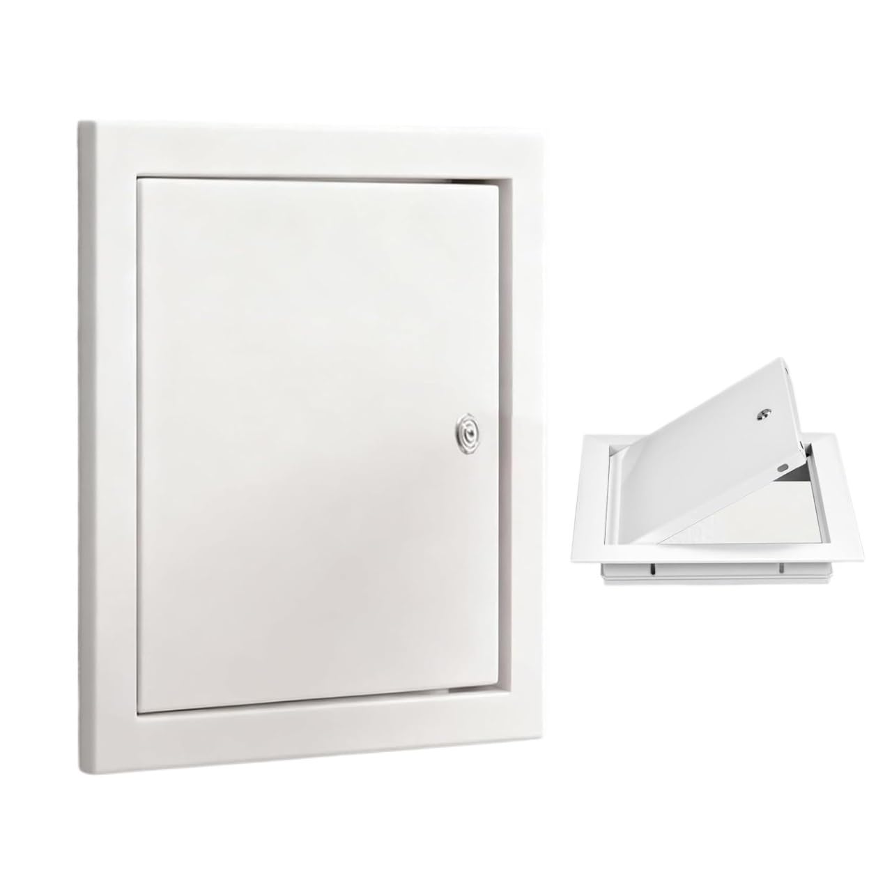 Metal Access Panel, White Aluminum Lockable Access Panel with Key for Drywall 150-500mm