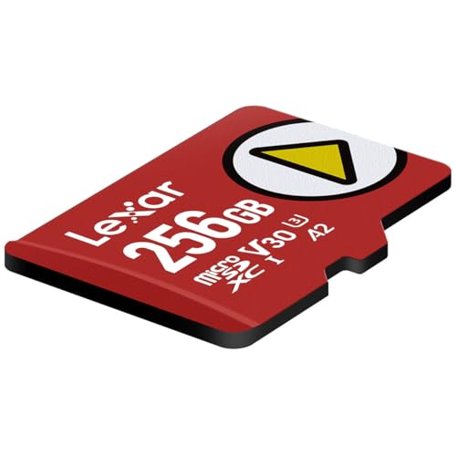 Image of Lexar 256GB PLAY micro SD Card, UHS-I, C10, U3, V30, A2, Full HD, 4K, Up to 205 /140 MB /s microSDXC Memory Card, Expanded Storage for Nintendo-Switch 1, Gaming, Smartphones, Tablets (LMSPLAY256G-BNSNU)