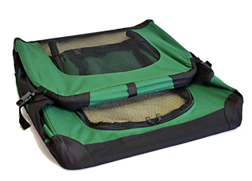 topPets Portable Soft Pet Carrier - Large: 28"x20"x20" - Moss Green