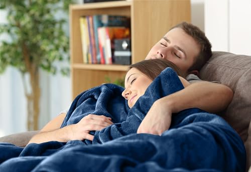 Image of Utopia Bedding Fleece Blanket Queen Size Royal Blue 300GSM Luxury Fuzzy Soft Anti-Static Microfiber Bed Blanket (90x90 Inch)
