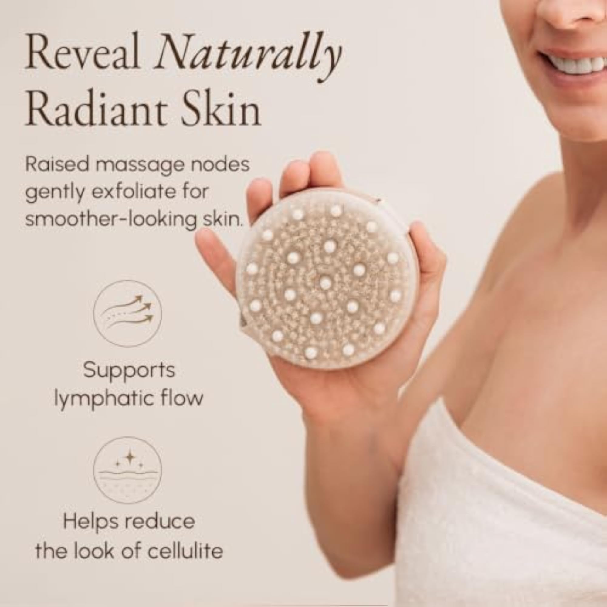 Dry Brushing Body Brush for Lymphatic Drainage, Exfoliating