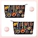 Tropical Bird of Paradise Prints Corduroy Makeup Bag for Women Girls, Spacious Travel Cosmetic Organiser for Make-up, Toiletries & Essentials, Spices, One Size, Make-Up Pouch