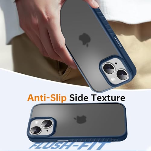 Image of KARWAN️ Shockproof Back Case Cover for iPhone 14 Plus | Camera Protection Bump |Shockproof Back Case Cover for iPhone 14 Plus - Blue