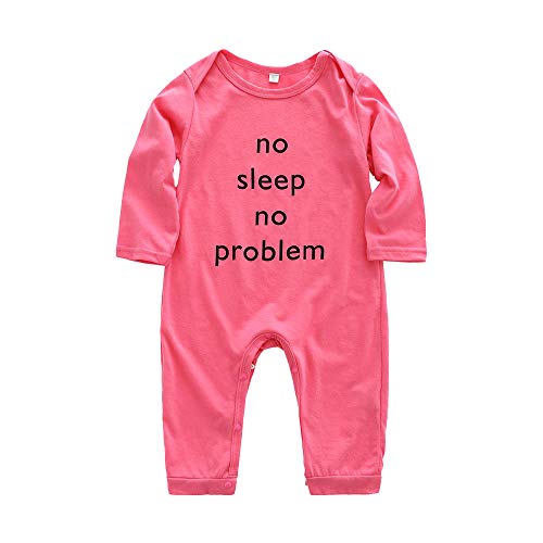 Image of Hopscotch Boys and Girls Cotton Text Print Full-Sleeve Romper in Pink Color