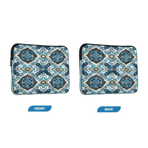 Funda para portátil azul Talavera Mexicana 13-14 pulgadas miniatura 2