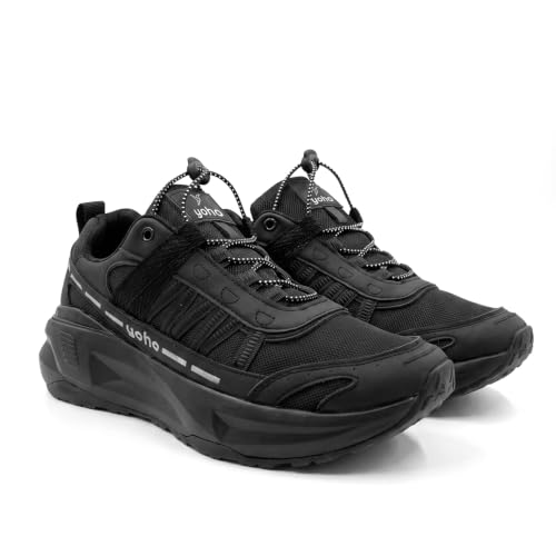 Image of YOHO Men's Sneakers Jipsi | Stylish, Comfortable, Anti Skid & Breathable | Walking, Jogging & Lace Up Casual Sport Shoes for Man /Gents