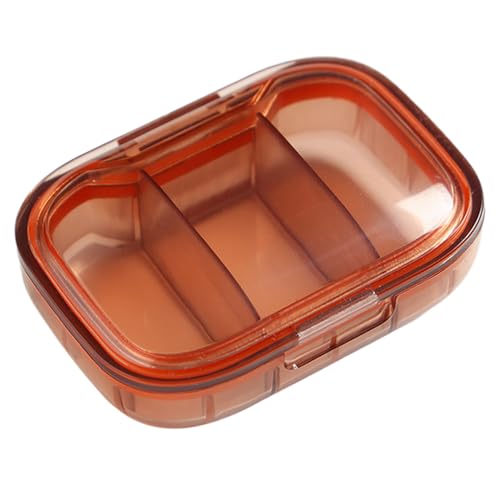 クリアトラベルピル | ポータブルピルケースボックス | スナップ留めと複数のセクションで簡単に分類できる洗練されたデイリーオーガナイザー | 薬のサプリメント、カプセルオイルに最適なエステティックピルディスペンサー