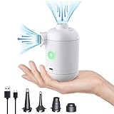 FIRE BULL Mini Elektrische Luftpumpe, Tragbare Elektrische USB-Camping-Luftpumpen, 2 in 1 Inflate und Deflate Pump, 3 Düsen-Aufblasvorrichtung für Matratze/Pool/Außenbecken/Schwimmring