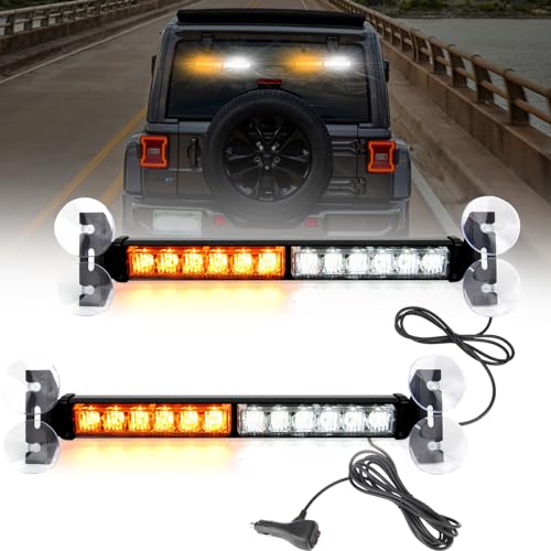 Barra de luz estroboscópica LED naranja de 12V para señalización de remolques y camiones