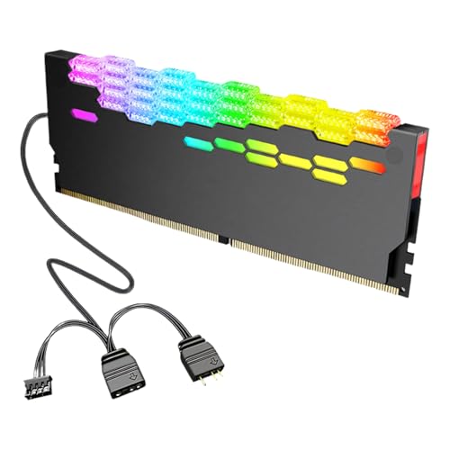 Refroidisseur de mémoire ARGB 5V 3 broches en aluminium pour radiateur RAM de PC fixe