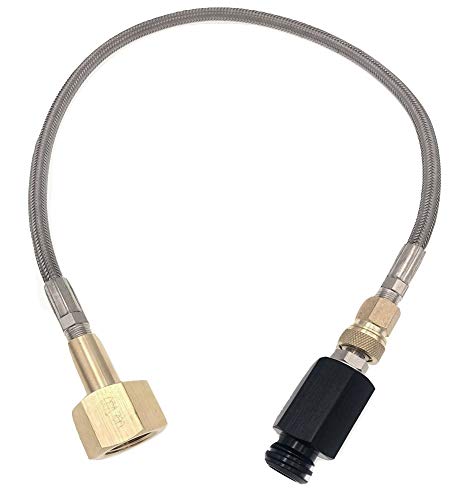 G1/2 CO2 Cylinder Refill Adapter with 20 inch High Pressure Hose, CO2 Tank