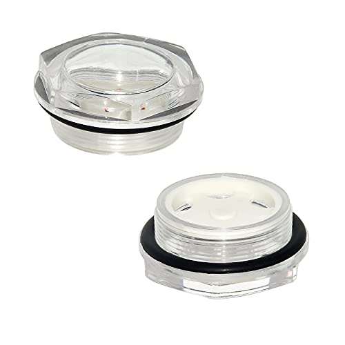 Flyshop Plastic 30 Mm, 1-3/16" Dia Male Thread Air Compressor Oil Level Sight Glass M30 X 1.5Mm #TOP2